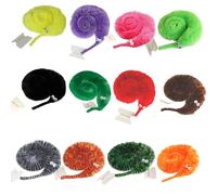 JOCXZI 12Pcs Colorati serpentelli Vermi magici Giocattolo Peluche con Filo Trasparente Gioco per Bambini Giochi per Gatti Colore Casuale