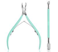 JOCXZI 2Pcs Tronchesino Unghie Piedi di Precisione in Acciaio Inox + Spingi Cuticole, Tronchesino Cuticole, Taglia Cuticole, Taglia Unghie per Piedi, Tagliaunghie Piedi Professionale, Forbicine Unghie