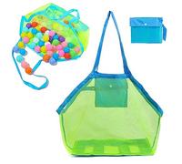JOCXZI Borsa da Spiaggia in Tessuto, Grande Borsa da Spiaggia in Tessuto a Rete con Tote, Zaino, asciuga la Sabbia degli Asciugamani, Perfetta per Contenere i Giocattoli dei Bambini(40 * 25 * 40cm)