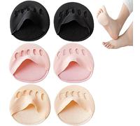 JOCXZI Cuscinetti dell'avampiede.Cuscinetti Metatarsali per Piedi in Tessuto.Cuscinetti Plantari Ortopedici per Proteggere Scarpe e Piedi.Cuscinetto Plantare Ortopedico,3 paia di colori diversi