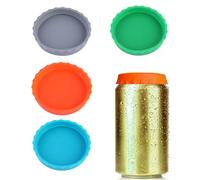 JOCXZI Tappi per lattine,Coperchio in Silicone per Coca Cola Coperchio in Silicone per lattina Coperchio per lattina di Soda Guarnizione Morbida per Acqua a Tenuta stagna (4 Pezzi)