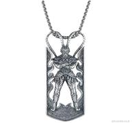 Joddfly Monkey Sun Wukong Fighting Buddha ciondolo amuleto, collana lunga da uomo, Acciaio inossidabile, Nessuna pietra preziosa