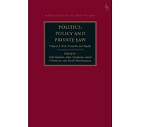 Jodi Gardner Politics, Policy and Private Law (Tascabile)