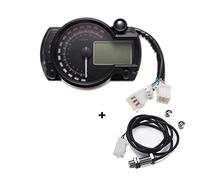 Jodriva 15000rpm Moto moderna Luce digitale LCD Tachimetro digitale Contagiri Contachilometri regolabile Moto 7 colori Contachilometri per moto(With Sensor-A)
