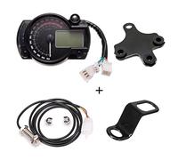 Jodriva 15000rpm Moto moderna Luce digitale LCD Tachimetro digitale Contagiri Contachilometri regolabile 7 colori Contachilometri per moto(With 2 bracket)