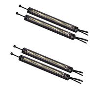 Jodriva 2 4 pz 36 Luce Indicatori di direzione for moto DRL Ambra Bianco Moto Lampeggiatore Anello Forcella Lampada Striscia Lampeggiante 12 V Spia luminosa per motocicletta(4pcs amber white)
