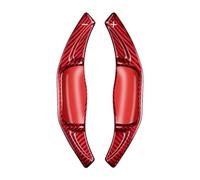 Jodriva 2 pezzi estensioni del cambio al volante in fibra di carbonio for auto, for Toyota, Camry 2018-2020, for Corolla, 2019-2020, for RAV4, 2020 Estensione del cambio al volante dell'auto(Rot)