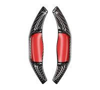 Jodriva 2 pezzi estensioni del cambio al volante in fibra di carbonio for auto, for Toyota, Camry 2018-2020, for Corolla, 2019-2020, for RAV4, 2020 Estensione del cambio al volante dell'auto(Schwarz)