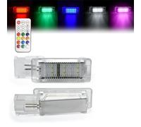 Jodriva 2 pezzi LED luce vano piedi vano bagagli vano portaoggetti lampade, for Audi, A4 B5 B6 B7 B8 A3 A6 C6 C7 A5 R8 TT Q5 Q3 Q7 A1 A8 S3 RS6 luce portiera auto(RGB kit 1)