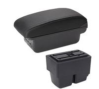 Jodriva Accessori auto, for Ford, Fiesta, 2011-2018 Box bracciolo for auto Scatola portaoggetti for console centraleBraccioli for auto Bracciolo per auto(BLACK B2 Black Line 3usb)