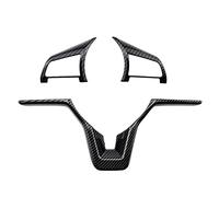 Jodriva Adesivo in fibra di carbonio Volante for auto Pannello pulsante Copertura Paillettes Trim, for Nissan, for Qashqai J11 2017 2018 2019 2020 2021 Adesivo decorativo per interni(369 Clock)