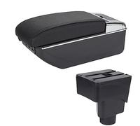 Jodriva Box bracciolo for auto Accessori auto Box portaoggetti centrale Bracciolo console centrale, for ford, for Ecosport, 2013 2014 2015 2016 2017 Bracciolo per auto(BLACK A2 Black Line 7usb)