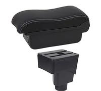 Jodriva Box bracciolo for auto Bracciolo for auto Console centrale Accessorio USB for auto, for Ford, for Ecosport, 2013-2017 Bracciolo per auto(BLACK B2 White Line)