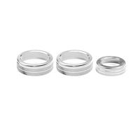 Jodriva Classe AB GLA CLA Aria condizionata for auto Interruttore di controllo del volume Manopola Anello di copertura Anello di finitura per pomello aria condizionata(Silver)