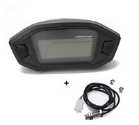 Jodriva Contachilometri digitale LCD universale for moto ATV, contagiri, 2 o 4 cilindri, strumenti con retroilluminazione, tachimetro Contachilometri per moto(With sensor)