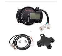 Jodriva Contagiri universale digitale LCD regolabile con retroilluminazione a 2 colori for motocicletta, contachilometri, MAX 299 KM/H Contachilometri per moto(With bracket)