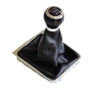 Jodriva Copertura del pomello cambio for auto a 5/6 velocità, for VW, for Passat, B6 2005 2006-2011 Telaio for stivale con ghetta custodia Kit Cuffia leva cambio(BLACK 6 Speed)