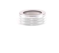 Jodriva For BMW, MINI, 2014-2022 Interni in lega di alluminio for auto Multimedia Manopola Decorazione Anello Rivestimento Adesivo Anello di finitura per pomello aria condizionata(Silver)
