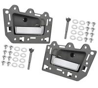 Jodriva For Jeep, Grand, Cherokee, 2005 2006 2007 2008 2009 2010 1JV461J3AA 1JV471J3AA 5HR421J3AK 5HR411J3AK Maniglia for porta interna auto Maniglia per portiera interna dell'auto(BLACK 2pcs Chrome F