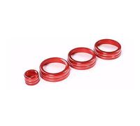 Jodriva For Land Rover, Range Rover, Sport Vogue 2014-2017 Interni auto Console centrale Aria condizionata Manopola del volume Anello di copertura Anello di finitura per pomello aria condizionata(Rot)