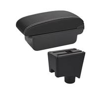Jodriva For NISSAN, for Almera G15 bracciolo auto scatola bracciolo protezione console centrale bracciolo scatola portaoggetti centrale auto Bracciolo per auto(BLACK B3 3 USB)