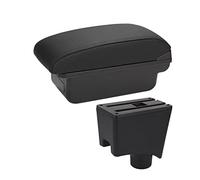 Jodriva For NISSAN, for Almera G15 bracciolo auto scatola bracciolo protezione console centrale bracciolo scatola portaoggetti centrale auto Bracciolo per auto(BLACK C2 No USB)