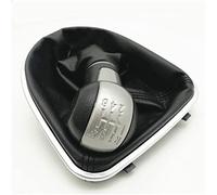 Jodriva for Seat, for Altea for Leon II for Toledo III 2004-2012 Pomello del cambio manuale Stick Leva Penna Ghetta in pelle Cover Custodia Collare Pomello del cambio(BLACK 6 Speed)