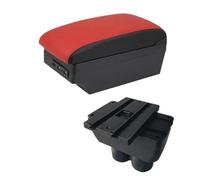 Jodriva For VW, Touran, Caddy, scatola for braccioli for auto, scatola portaoggetti for console centrale centrale con interfaccia USB, accessori for auto Bracciolo per auto(BLACK C5 Black Border 7usb)