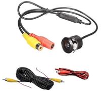 Jodriva Kit camma per retromarcia automatica Telecamera di parcheggio per auto Vista posteriore 18.5 Visione notturna Retromarcia Ip68 Monitor backup CCD impermeabile(BLACK 6 m wire)