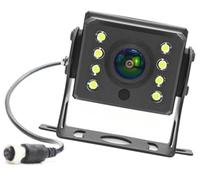 Jodriva Kit camma per retromarcia automatica Telecamera per retromarcia Hd Ccd Cvbs 1080P 12V 24V camion auto bus per visione notturna, per monitor(BLACK RCA)