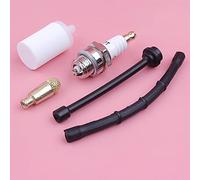 Jodriva Kit candela tubo filtro olio combustibile, for Husqvarna, 61 66 266 268 272 Pezzo di ricambio for motosega 501544102 Tubo carburante per motosega