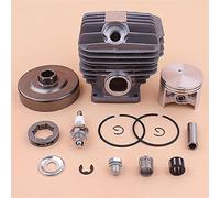 Jodriva Kit Cilindro pistone Frizione Tamburo pignone Cuscinetto Cerchio valvola di decompressione 52mm, for STIHL, MS460 046 MS 460 Tamburo Frizione Motosega