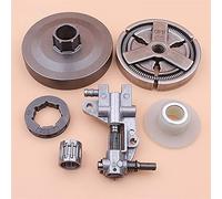 Jodriva Kit Cuscinetto ingranaggio a Vite Senza fine Pompa Olio Tamburo Cerchio Frizione, for Motosega 4500 5200 5800 45cc 52cc 58cc Tamburo Frizione Motosega