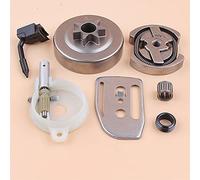 Jodriva Kit Piastra Barra ingranaggio a Vite Senza fine Pompa Olio Tamburo Frizione, for Husqvarna, 136 137 141 142 36 41 Motosega 530069342 530014949 Tamburo Frizione Motosega