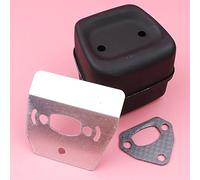 Jodriva Kit piastra di protezione raffreddamento scarico marmitta, for Husqvarna, 142 137 141 36 41 Parti motosega 545006044 530069415 503836501 Kit silenziatore per motosega