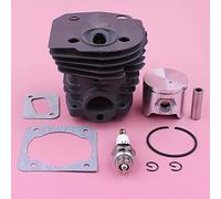 Jodriva Kit pistone cilindro da 44 mm, for JONSERED, CS2153 CS2152 CS2150 CS2149 Motosega Silenziatore Guarnizione Anello elastico Motore Kit silenziatore per motosega