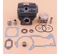 Jodriva Kit pistone cilindro da 52 mm, for STIHL MS440 044 MS 440, guarnizione candela di decompressione valvola set paraolio motosega 11280201227 Kit cuscinetto albero motore motosega