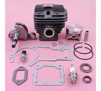 Jodriva Kit pistone paraolio albero motore cilindro da 52 mm, for STIHL, MS440 044 Set completo di guarnizioni for motosega 11280201227 11280292301 Kit cuscinetto albero motore motosega