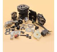 Jodriva Kit Pompa Olio Cilindro pistone carburatore Bobina accensione Frizione Tamburo Motosega Parti Motore, for Husqvarna, 136 137 141 142 Tamburo Frizione Motosega
