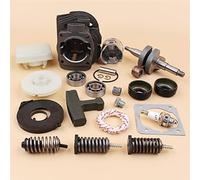 Jodriva Kit puleggia molla tampone paraolio albero motore cilindro pistone, for Husqvarna 340 345 350 44mm, set di ricostruzione motosega Kit cuscinetto albero motore motosega