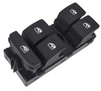 Jodriva Pulsante interruttore finestrino auto Interruttore per finestrino Kasturbo, per Seat, per Leon Power Master Control Button, per Golf, per Mk7 B8, per, per Touran 5G0959857(BLACK matte)