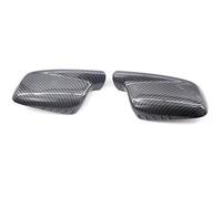 Jodriva Rearview Mirror Cover Cap Carbon Fiber/Black, for, E46 E65 E66 E67 2001 2002 2003 2004 2005 2006 760Li 730Li 740Li Copertura per specchietto retrovisore auto(Carbon fiber)