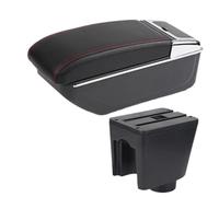 Jodriva Scatola bracciolo for auto Scatola portaoggetti for console centrale Accessori interni, for Chevrolet, for Aveo T200 T250 T255 Accessori auto Bracciolo per auto(BLACK B1 Red Line No Usb)