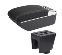 Jodriva Scatola bracciolo for auto Scatola portaoggetti for console centrale Accessori interni, for Chevrolet, for Aveo T200 T250 T255 Accessori auto Bracciolo per auto(BLACK D3 White Line 7usb)