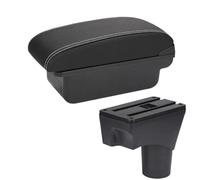 Jodriva Scatola portaoggetti for console centrale for bracciolo auto, for NISSAN, for March, for Micra, K13 MK4 IV, for Sunny 2010-2022 Accessori auto Bracciolo per auto(BLACK C3 Black White Nousb)