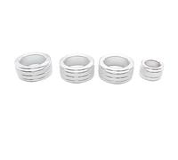 Jodriva Serie 5 E60 E61 2004-2010 Interni auto Condizionatore d'aria Manopola di regolazione del volume Pulsante Anello di rivestimento Anello di finitura per pomello aria condizionata(Style 2 Silver)