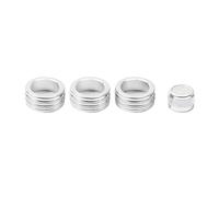 Jodriva Serie 5 E60 E61 2004-2010 Interni auto Condizionatore d'aria Manopola di regolazione del volume Pulsante Anello di rivestimento Anello di finitura per pomello aria condizionata(Style 1 Silver)