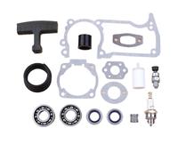 Jodriva Set guarnizioni cuffia aspirazione rilascio compressione paraolio cuscinetto albero motore, for Husqvarna, pezzi di ricambio motosega 51 55 Kit cuscinetto albero motore motosega
