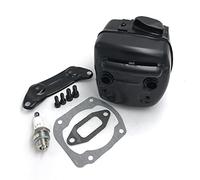 Jodriva Silenziatore di scarico silenziatore staffa guarnizione kit candela, for Husqvarna, 365 372 362 371 parti ricambio for motosega Kit silenziatore per motosega