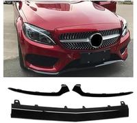 Jodriva Splitter, for Benz, Classe C W205 2014-2018 C300 C400 C63 Paraurti anteriore auto Spoiler Diffusore Protezione Guard Lip Splitter (Nero) Spoiler Splitter(Schwarz)